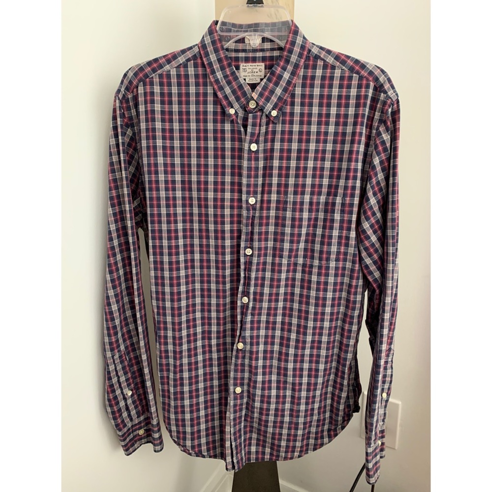 J. Crew Plaid Button Down Shirt (large)